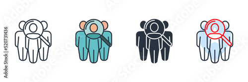 audience icon logo vector illustration. target with audience symbol template for graphic and web design collection
