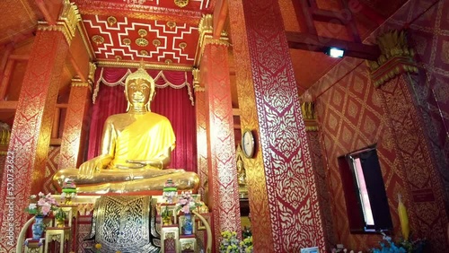 Video of Wat Phra Lao Thep Nimit, Phana District, Amnat Charoen Province, 4K format