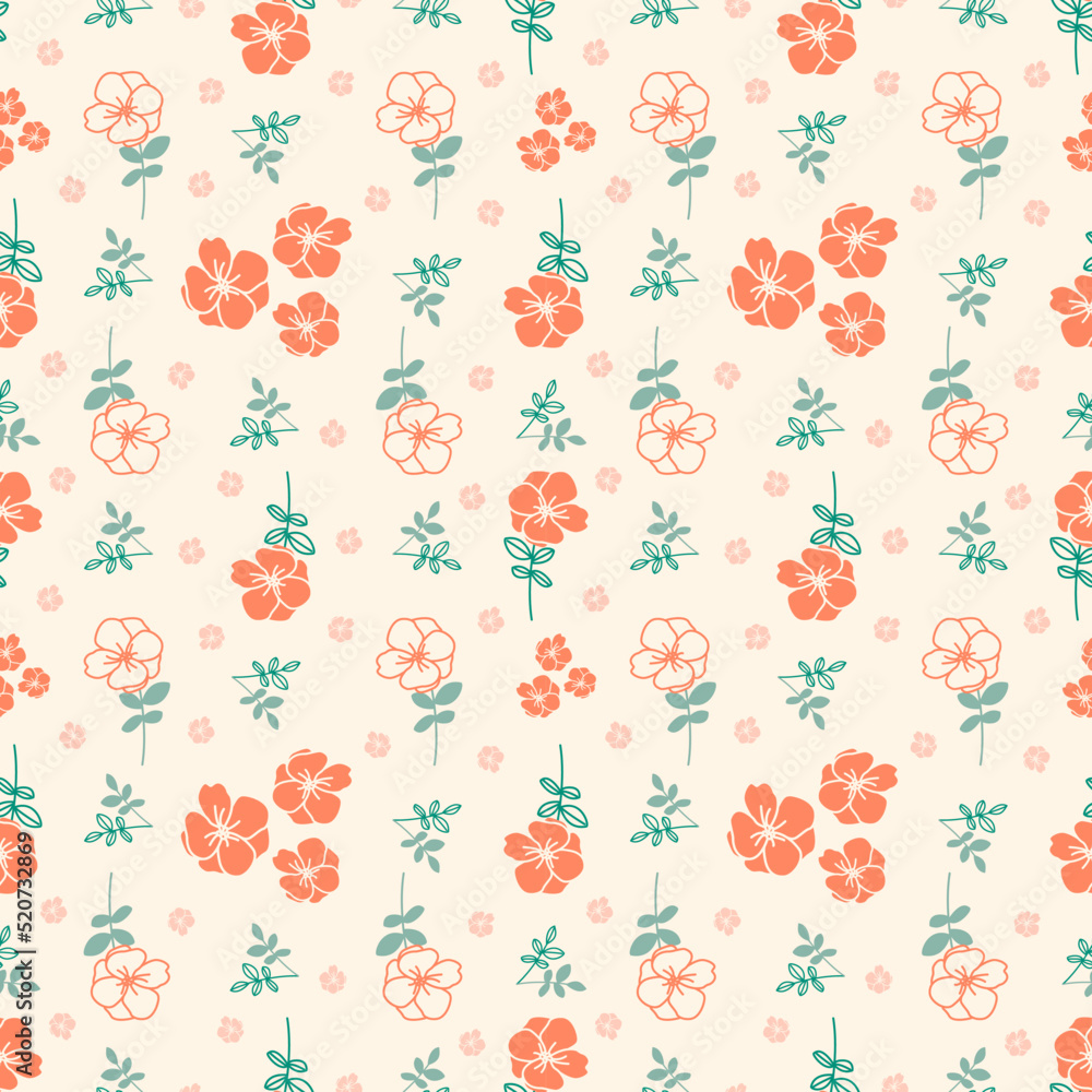 Abstract floral seamless pattern background vector