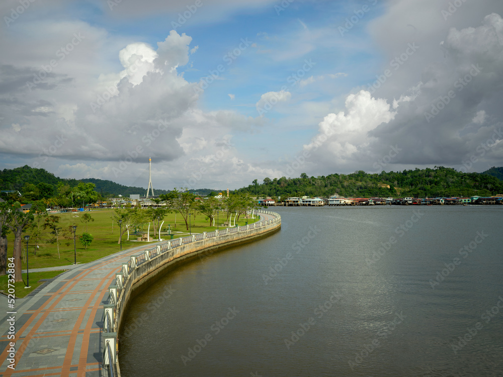 Brunei water village, Brunei Park, Brunei River