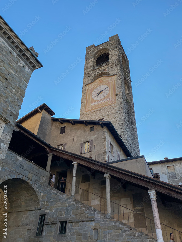 Timeless Beauty: Clock Tower at Italian Castle