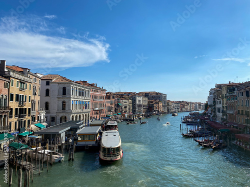 Grand Canal at sunny day with round cloud, Venice, Italy