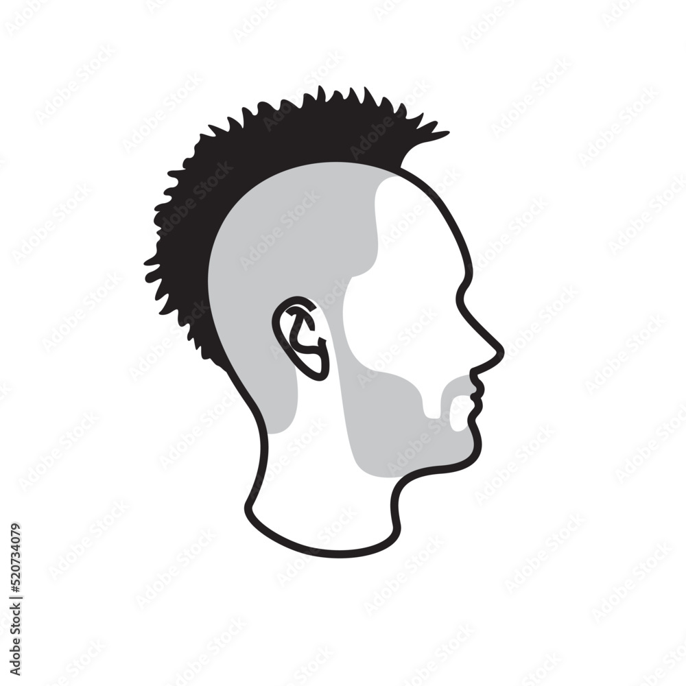 different hairstyles. Male portrait or young man various hairstyle. vector. different hairstyles. Male portrait or young man various hairstyle. vector.