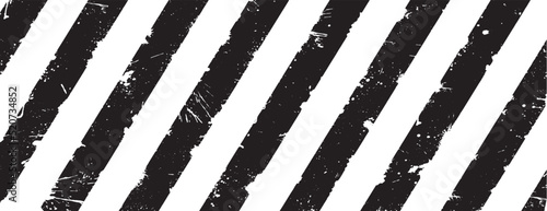 warning sign with blue stripes on white