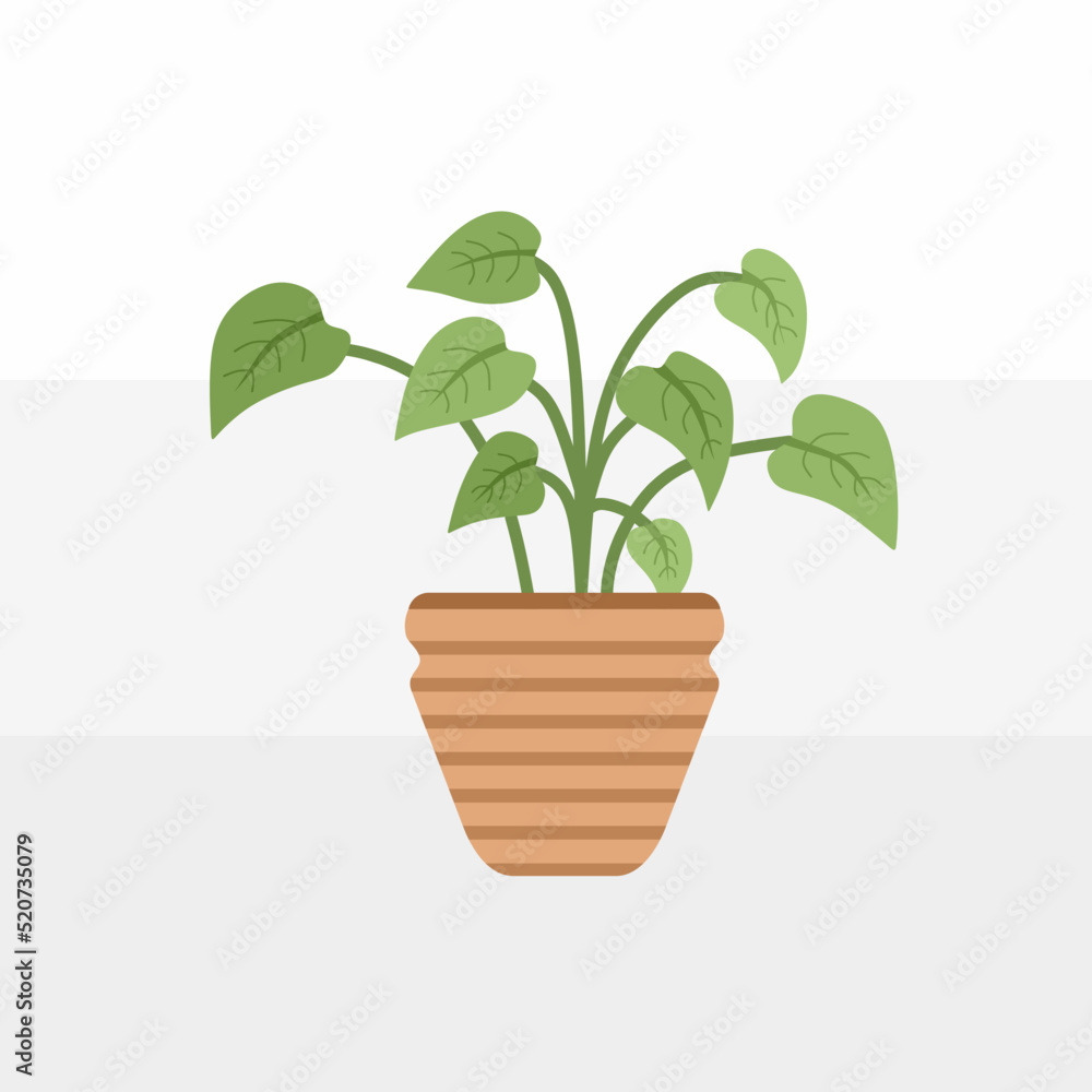 Obraz premium Plant pot design vector template