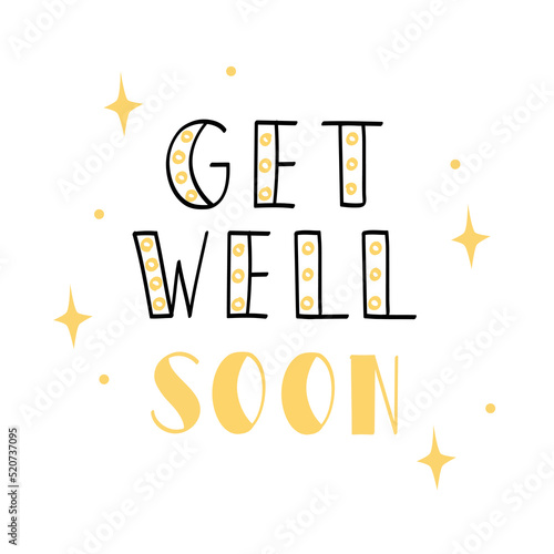 Get well soon card - hand drawn