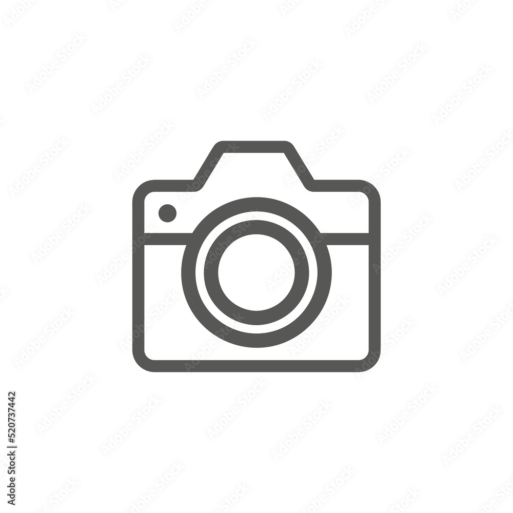 Camera line icon isolated Camera line icon isolated