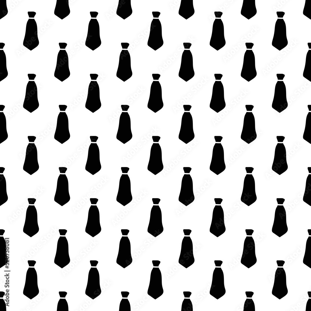 Black and white neck tie vector seamless pattern Black and white neck tie vector seamless pattern