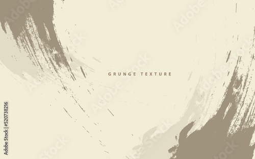 Abstract grunge texture paintbrush cream color background