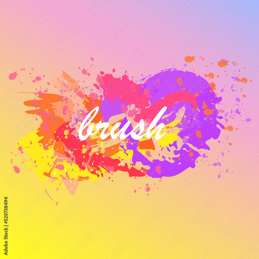 Elegant colorful splash paintbrush background vector 