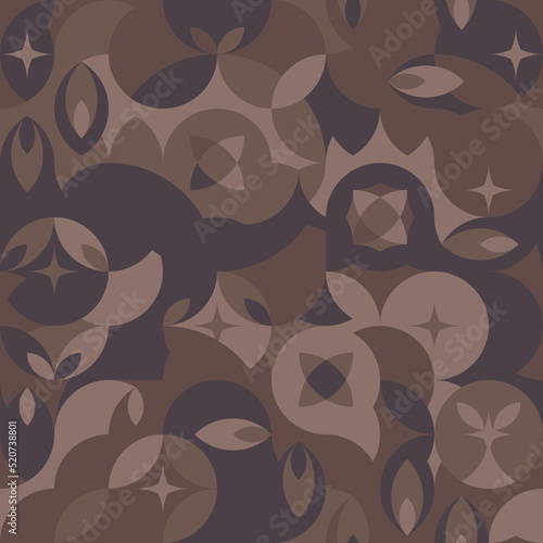 Seamless brown geometric pa...