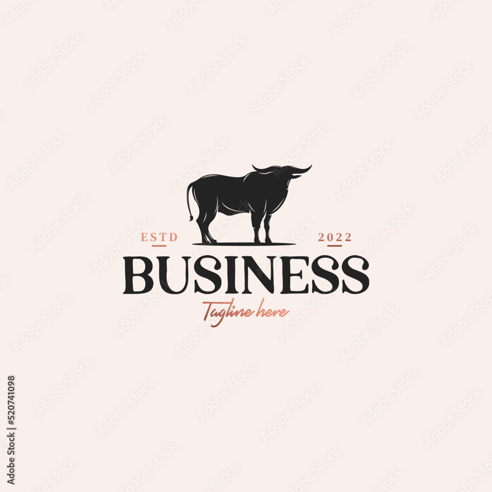 Bull logo with relaxed standing