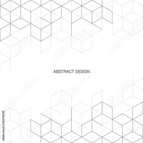 The graphic design elements with isometric shape blocks. Vector illustration of abstract geometric background