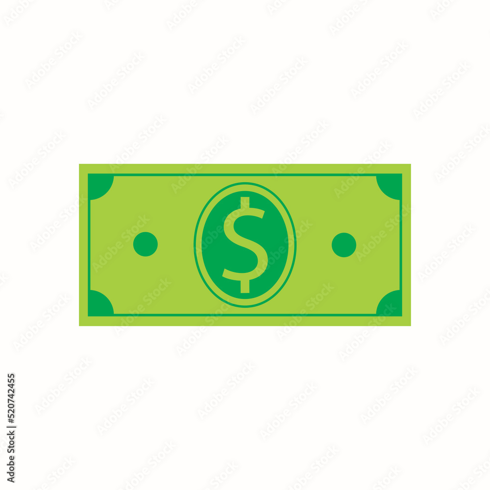Currency note on the white background Currency note on the white background