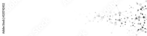 Molecular structure and genetic engineering, molecules DNA, neural network, scientific research. Abstract background for innovation technology, science, healthcare, and medicine