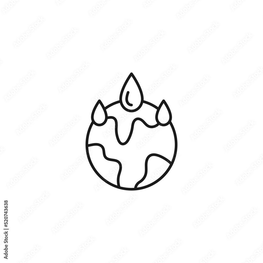 Obraz premium Save Water line art ecology icon design template vector illustration
