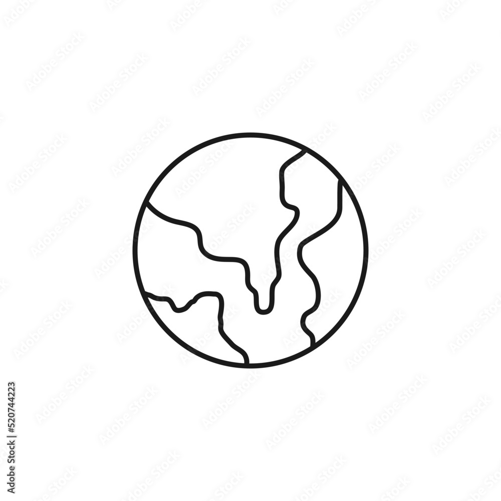 World line art contact us icon design template vector illustration