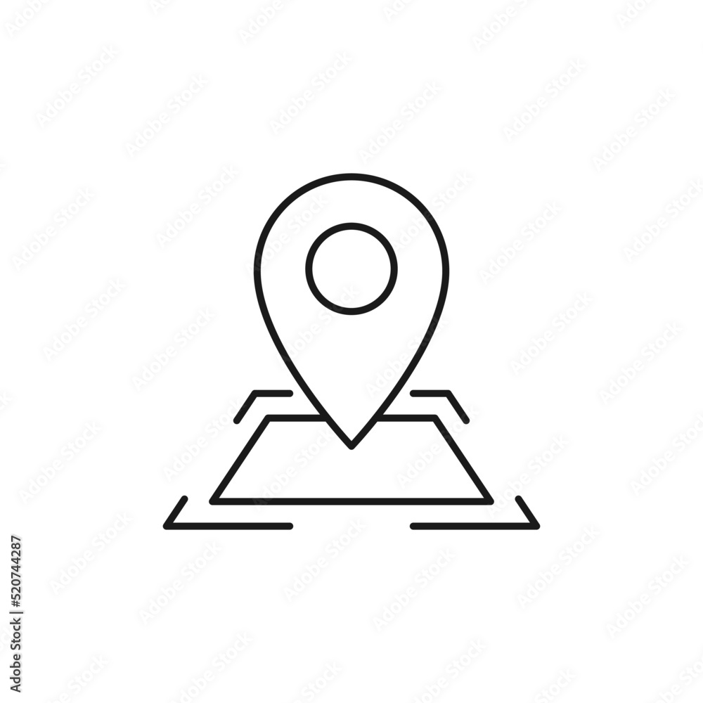 Placeholder line art contact us icon design template vector illustration