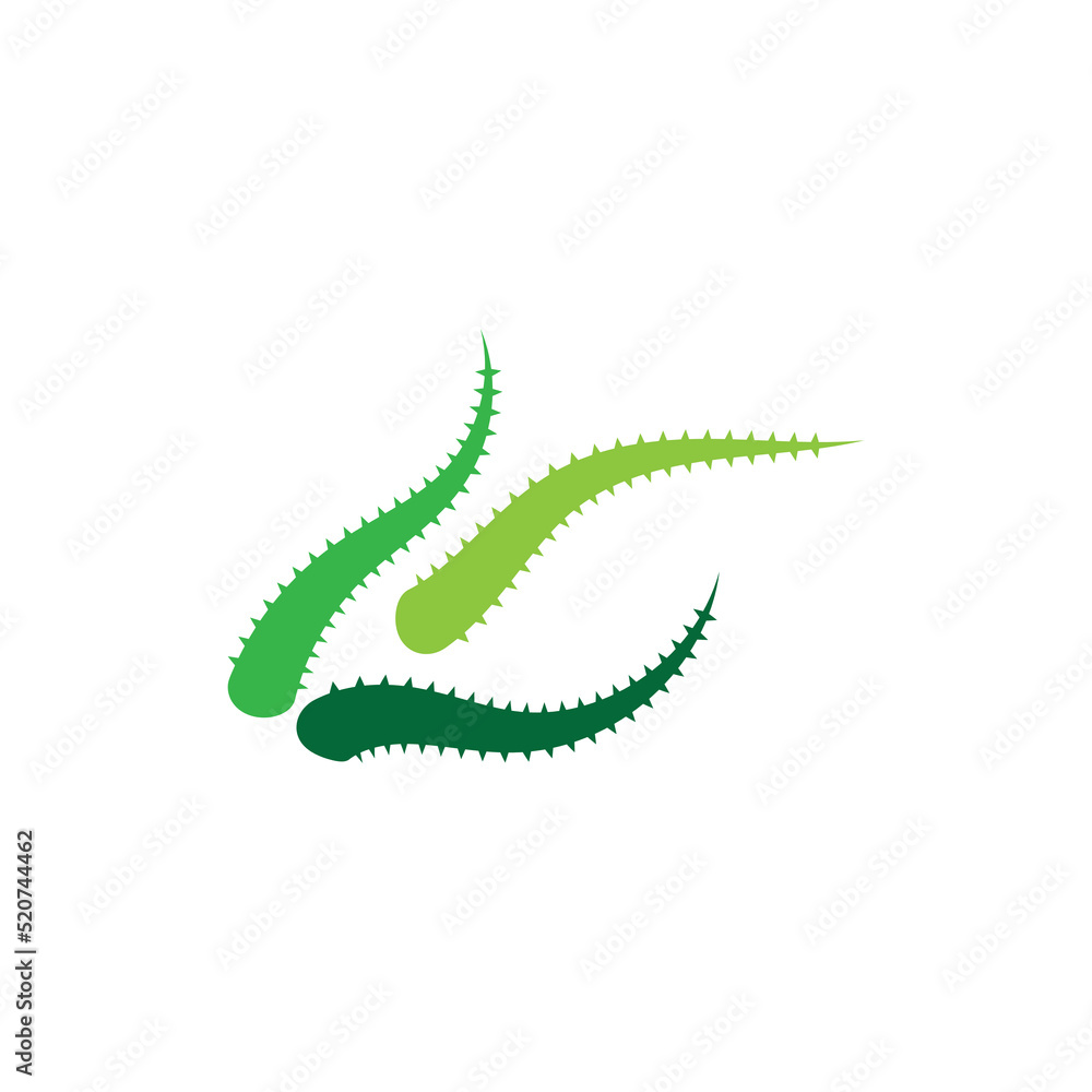 Naklejka premium Aloe vera logo vector ilustration template