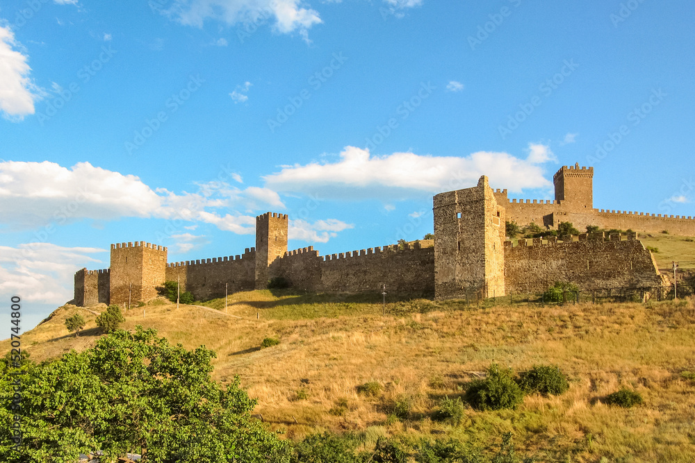 Genoese fortress  in Sudak in Crimea