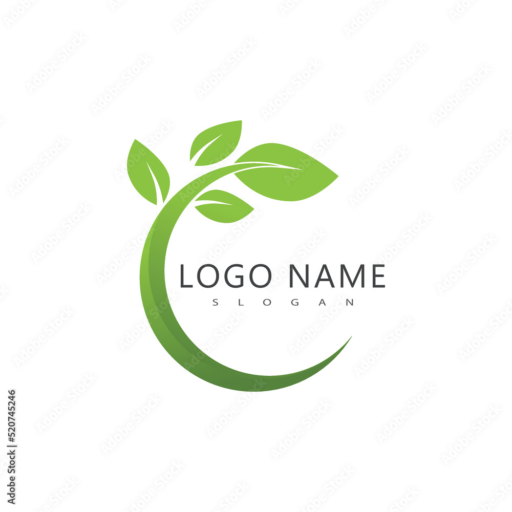 Logos of green leaf ecology nature element vector Logos of green leaf ecology nature element vector