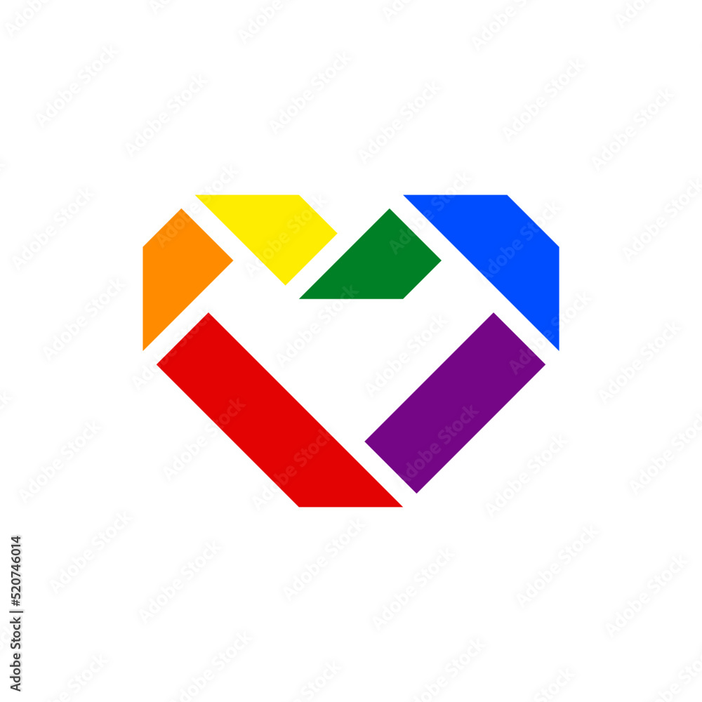 Symbol heart with flag lgbt pride Symbol heart with flag lgbt pride