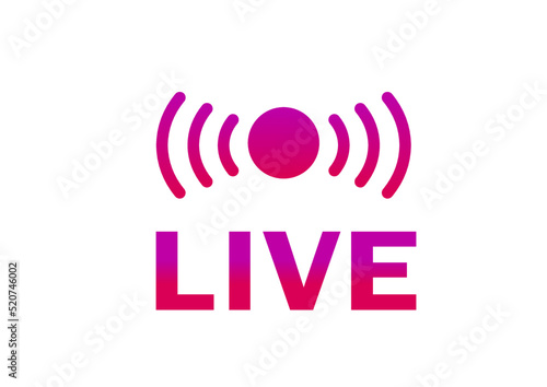 ライブ配信のシンプルなイラスト　グラデーション