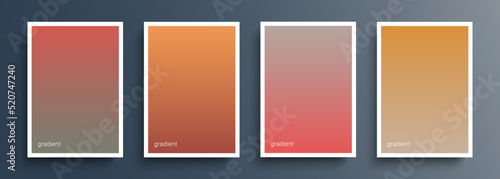 Set of autumn color backgrounds with soft color gradient for your fall season creative graphic design. Vector illustration.