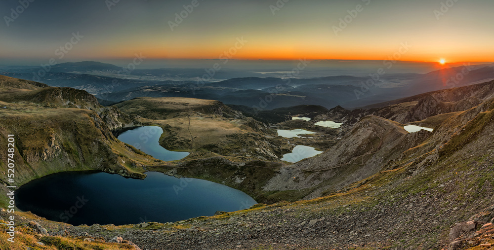 Mountain lakes sunrise