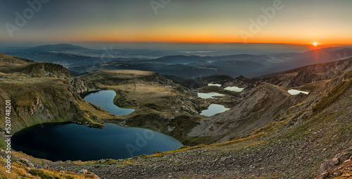 Mountain lakes sunrise