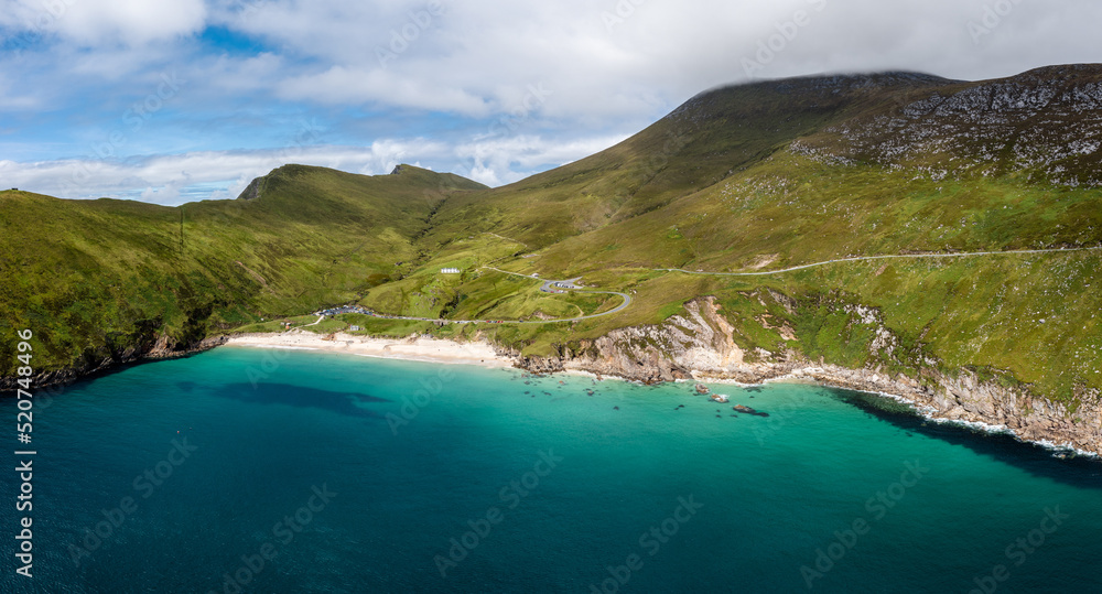 picturesque Keem Bay and beach on Achill Island in County Mayo in western Ireland