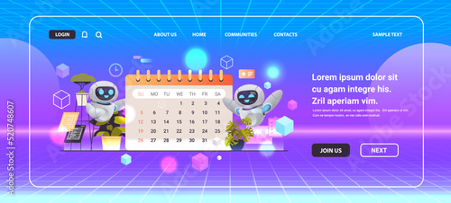 robots planning day scheduling appointment time management artificial intelligence technology metaverse