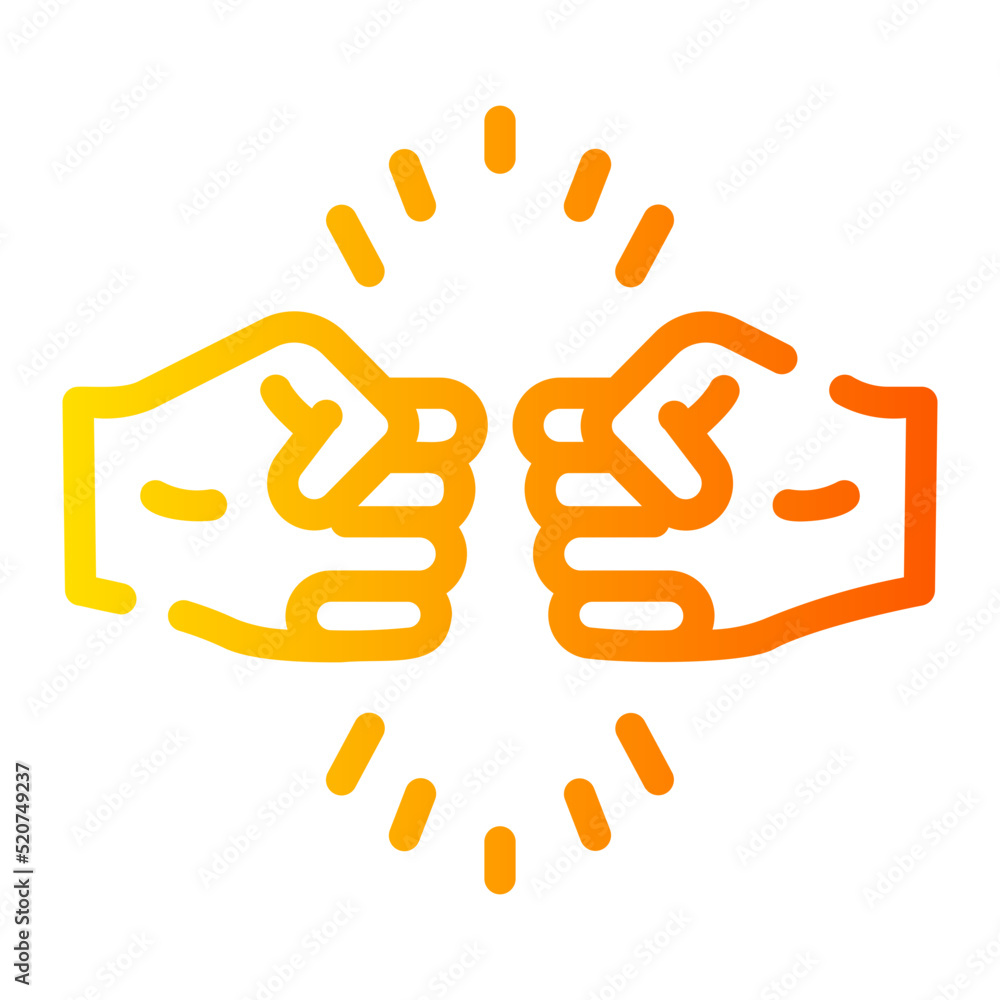 Obraz premium Fighting gradient icon