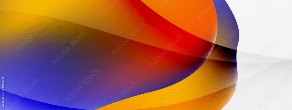 Abstract background. Fluid gradient color wave template for wallpaper, banner, background or landing