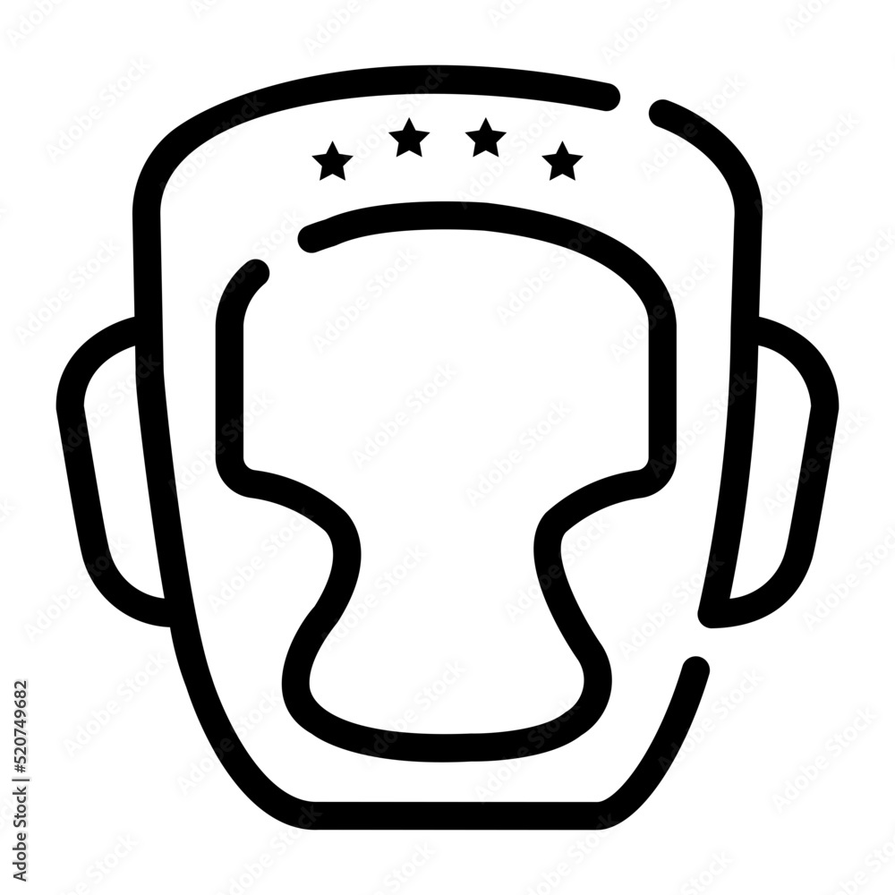 boxing helment line icon boxing helment line icon
