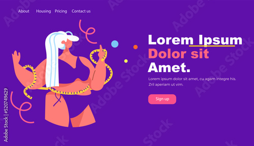 fat obese woman measuring her waistline overweight girl using tape measure weight loss concept