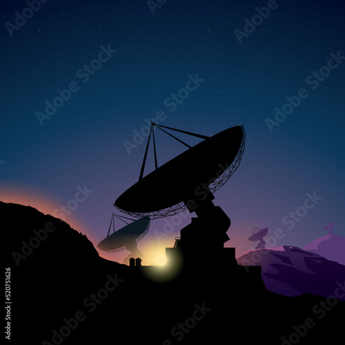 Fototapeta Naklejka Na Ścianę i Meble -  big space telescopes pointed to deep space