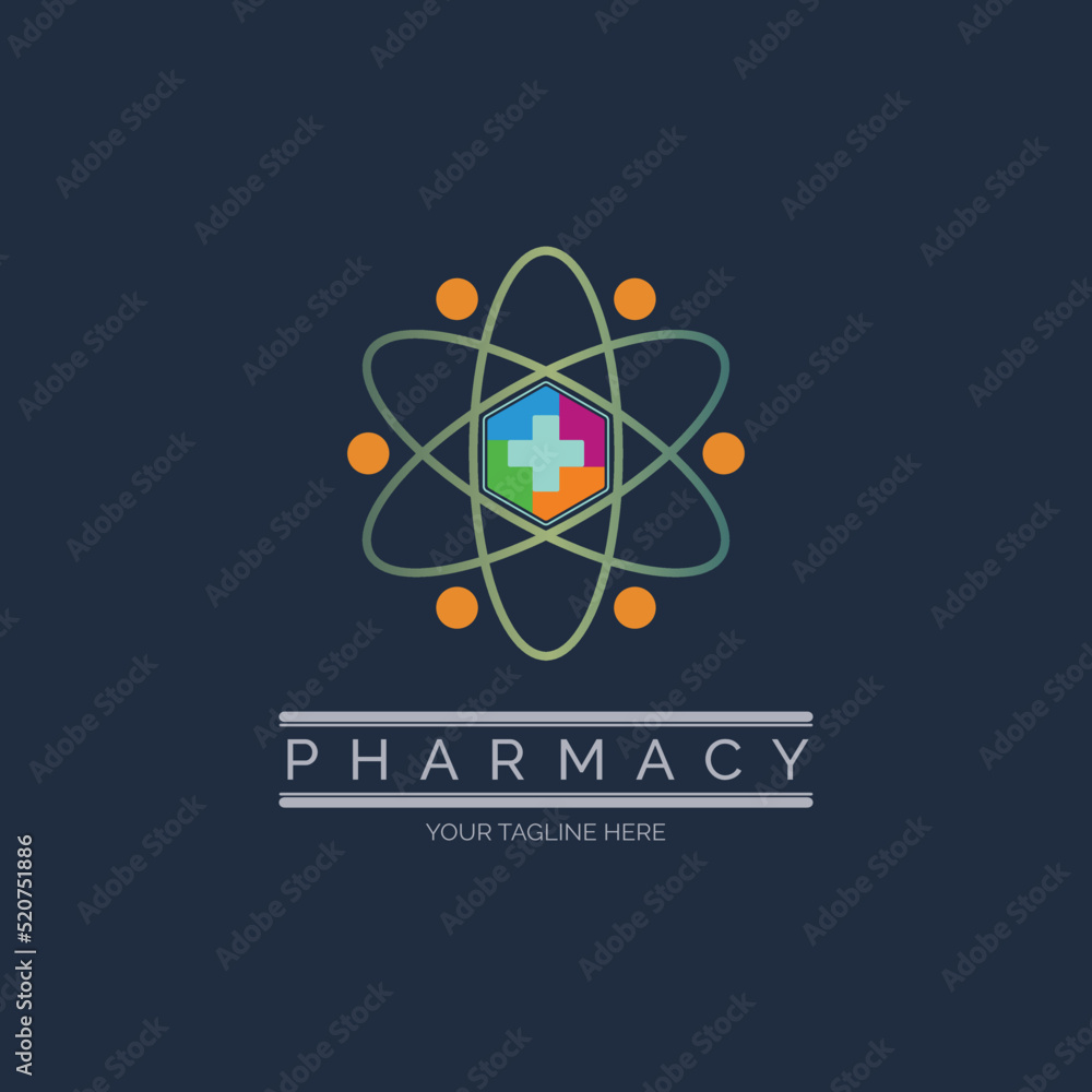 Fototapeta premium hospital pharmacy cross modern logo template design for brand or company and other