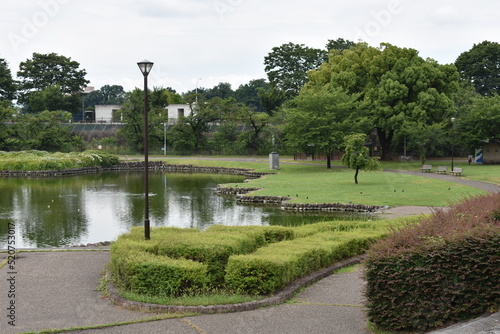 日本の前橋市 前橋公園の風景