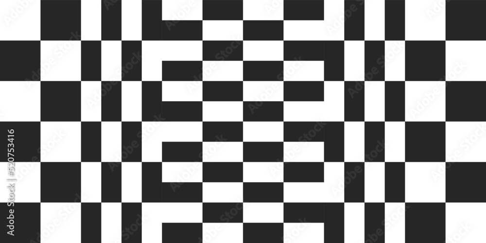 Checkerboard pattern for interior and print. Decor design of checkered alternating cells. Checkerboard pattern for interior and print. Decor design of checkered alternating cells.