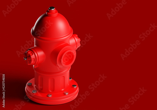 Fire hydrant. Red fire hydr...