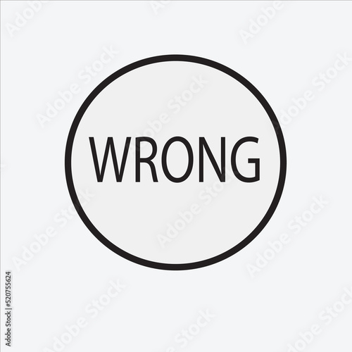 Wallpaper Mural Rubber stamp with word wrong inside,  illustration . wrong word sign Torontodigital.ca