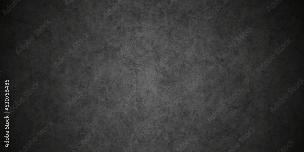 Dark Black stone cracked grunge concrete backdrop texture background anthracite panorama. Panorama dark grey black slate background or texture.	