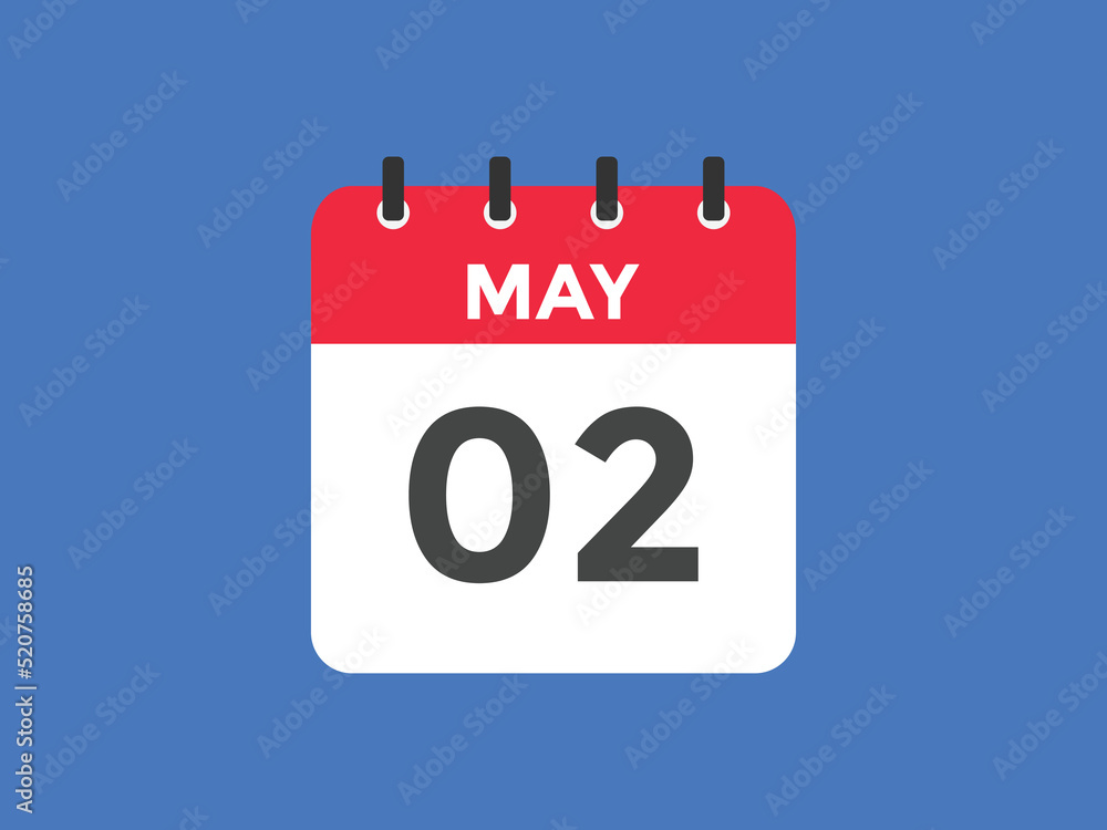 may 2 calendar reminder. 2th may daily calendar icon template. Vector illustration
may 2 calendar reminder. 2th may daily calendar icon template. Vector illustration