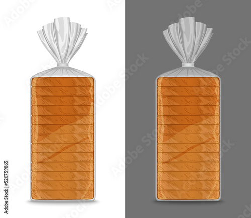 ector bread packaging mockup, transparent plastic bag with clip