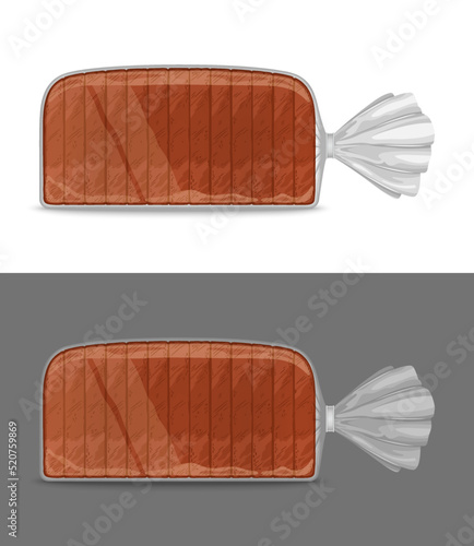 ector bread packaging mockup, transparent plastic bag with clip