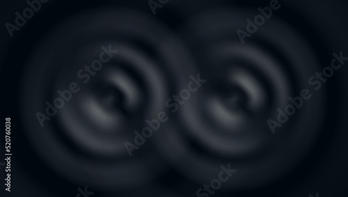 2D Interference Circle Waves Drop Curved Surface