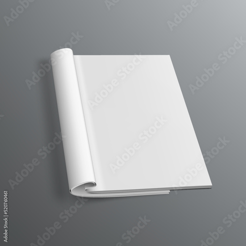 3D Clear Magazine Page Concept Top View