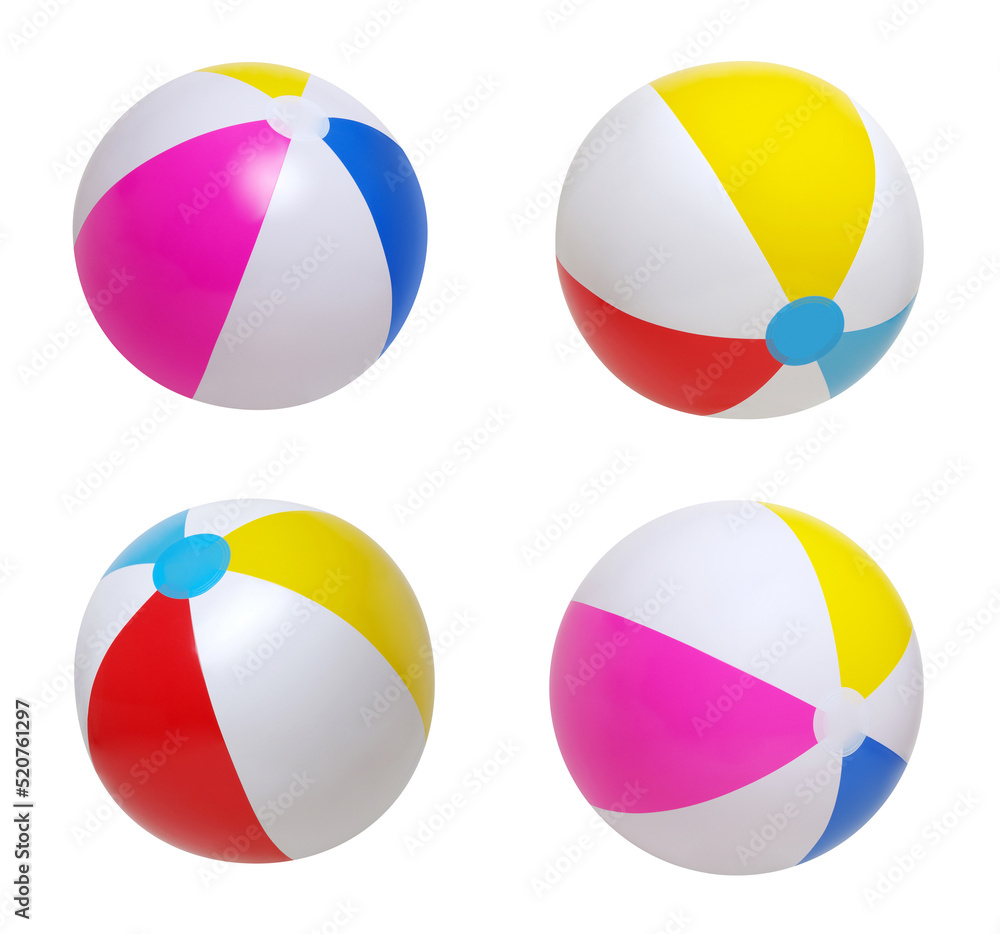 Beach balls on white