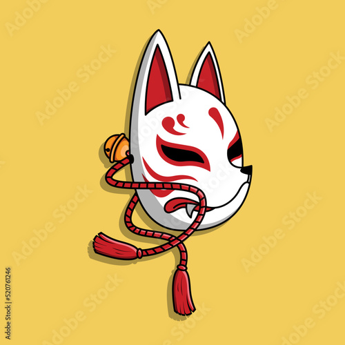 Japanese kitsune mask, Vector illustration eps.10